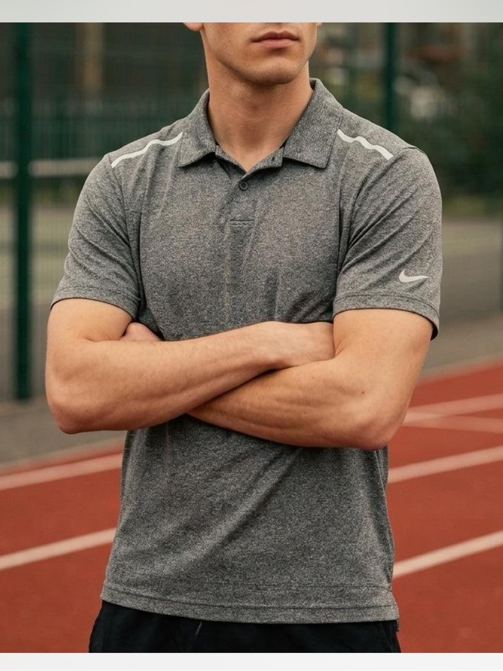Nike Men’s Tour Performance Grey Heather Golf Polo Shirt - XL